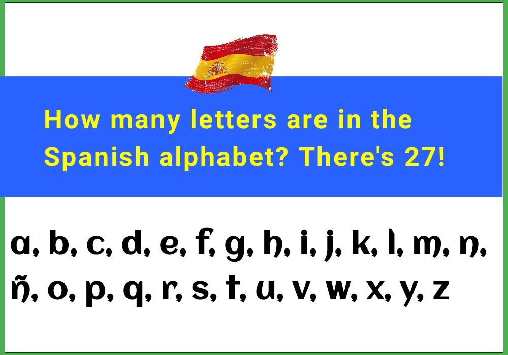 How many letters are in the Spanish alphabet Theres 27